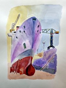 Voir le détail de cette oeuvre: Chantier naval à La Ciotat